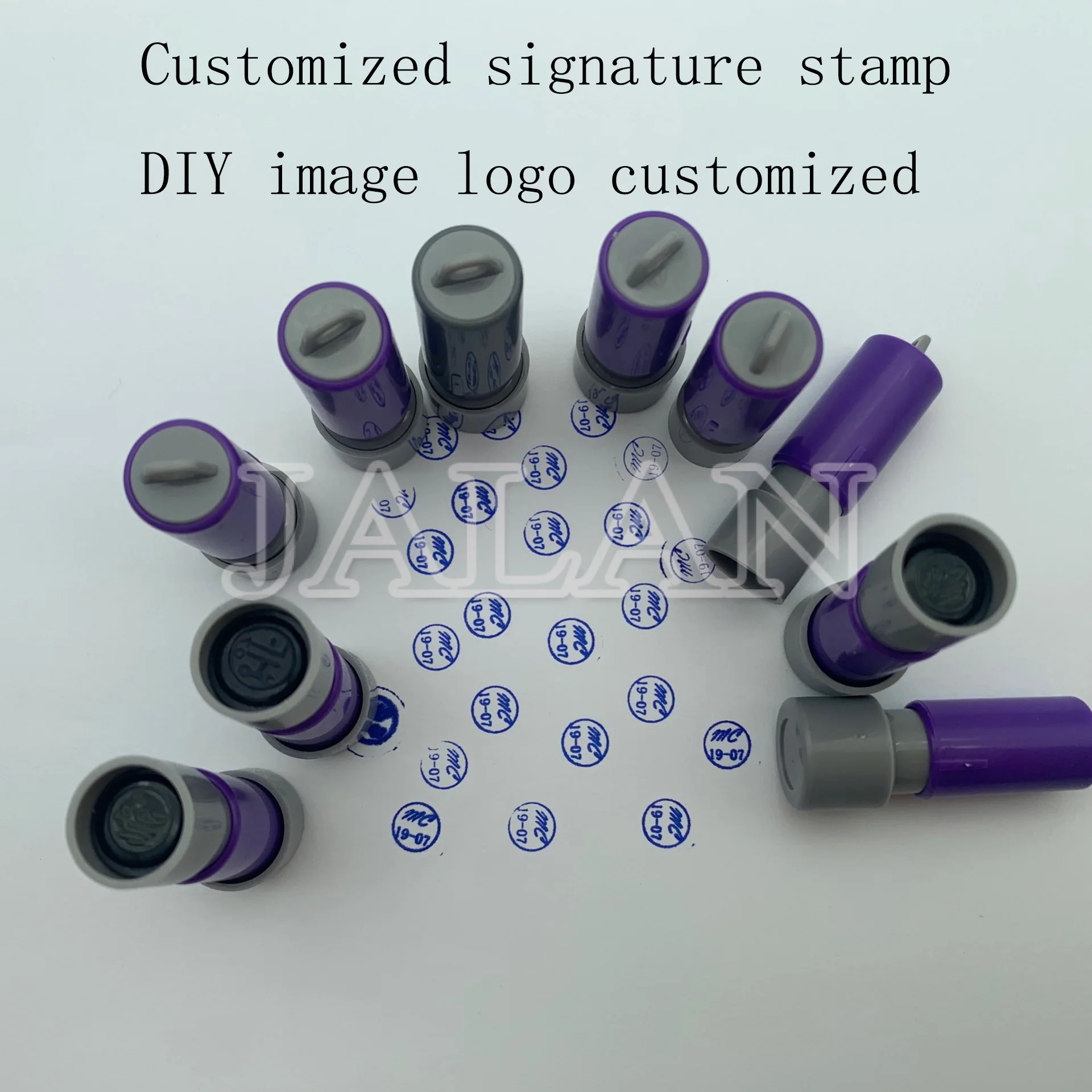 Firma personalizada sello privado sello para el teléfono móvil del taller de reparación de herramienta de auto entintado personalizado DIY logotipo de la imagen 5