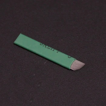 0.18 mm Microblading aguja verde de 16 pines permanente del maquillaje del tatuaje de la cuchilla tebori hoja de aguja para pluma manual de 3D el bordado delineador de ojos