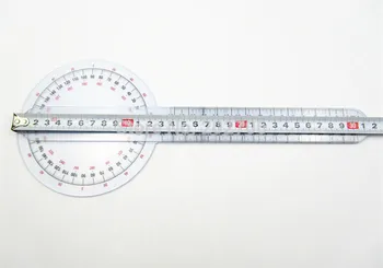 0-300mm 12 Goniómetro de 300 mm de plástico transportador Médicos gobernante gobernante ángulo ángulo del cuerpo de medida indicador