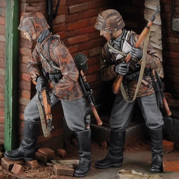1/35 guardias Armados a Dos personas de kit de Resina Figura soldados GK, sin estucar ni color