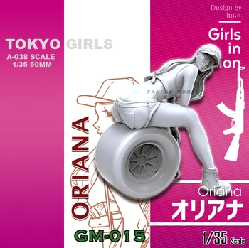 1/35 kits de Resina de Tokio Belleza de Niña Soldado de la Serie de Resina Soldado (50 mm)a-038