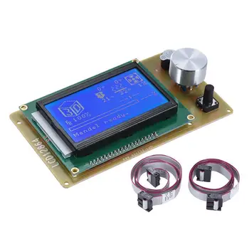 1.4 LCD12864 Panel de Control de Pantalla Azul de la Pantalla de la Impresora 3D de la Controladora de la Placa base para Anet A6 A8 Impresora 3D con Cable