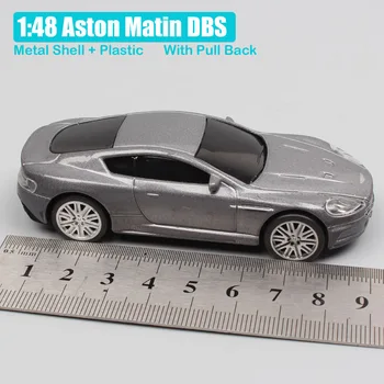 1:48 Escala Mini Aston Matin DB5 DBS Tire hacia Atrás El Cómic BD-5 Acrostar Jet Diecasts & Vehículos de Juguete Modelo de Coche de Juguete De Colección
