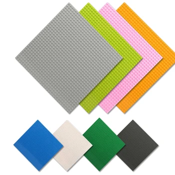 1 plato de 10 colores Clásicos de la Base de Planchas de Plástico, Ladrillos, placas base Adecuadas dimensiones de la etiqueta engomada de Bloques de Construcción de Juguetes de Construcción