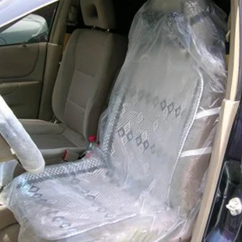 10 pcs. Desechables de un asiento de automóvil cubre la protección del vehículo láminas para mecánico de reparación transparente 67016