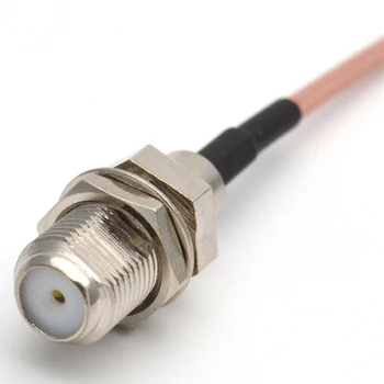 10 Piezas de RF Conector F para CRC9 Cable F Hembra a CRC9 Rightangle RG316 Cable Flexible de 15 cm
