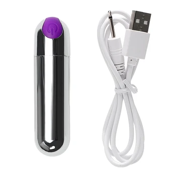 10 Velocidades de Vibración Fuerte Bala Vibrador Juguetes Sexuales USB Recargable Impermeable de G-spot Massager del Producto Adulto para las Mujeres ZD0192 17209
