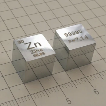10 x 10 x 10 mm pulido de Espejo de Alta Pureza del Zinc de Cubo Tabla Periódica De los Elementos Cubo(Zn≥99.9%)