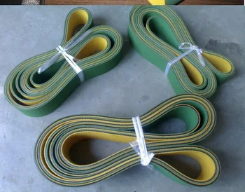 1000x25x2mm Amarillo verde de Nylon de la hoja de banda base textil de la correa plana de transmisión de la correa de la correa (puede Personalizar）