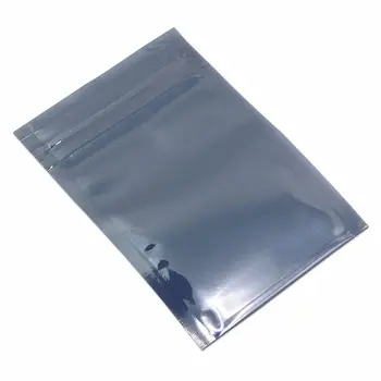 100pcs 15*20cm Antiestático de Aluminio de la Bolsa de Almacenamiento de zipper Resellable Anti Estática Bolsa para Accesorios Electrónicos Paquete de Bolsas de