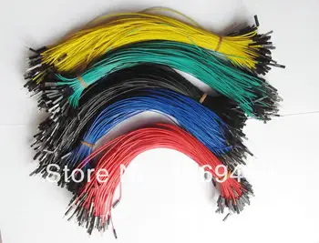 100pcs / lot (5 colores x 20pcs ) 2,54 mm 30 cm de macho a hembra 1p-1p Dupont de Alambre Cable de Puente Para Arduino 5 colores , envío Libre