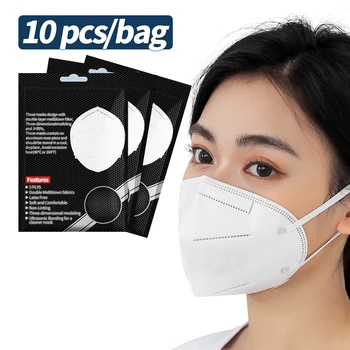 100Pcs Mascarilla Anti Polvo Bacteriana Máscara de 5-Capa a prueba de Polvo Protector 95% de Filtración de la Boca de Mufla Cubierta