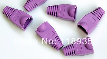 (100pcs/pack) de varios colores Cable de Botas de Mangas Tapas para Red RJ45 para cable Redondo tapones con Pestillo de protección - 9 colores