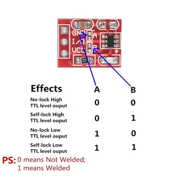 100pcs TTP223 Toque el Interruptor de Llave del Módulo de Tocar el Botón de Auto-Bloqueo/No Bloqueo Capacitiva Interruptores de un Solo Canal de Reconstrucción