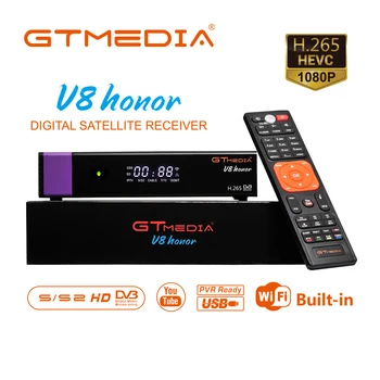 1080P HD DVB-S2 GTmedia V8 Nova TV vía Satélite Receptor de Apoyo RCA Construido en wi-fi poder por parte de Freesat V8 Super