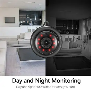 1080P minitarjeta Inalámbrica WiFi Cámara de Seguridad en el Hogar de la Cámara IP del CCTV de la Vigilancia de la Videocámara de Visión Nocturna por INFRARROJOS DV DVR
