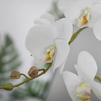 108cm 9 de la Cabeza de Látex Orquídea Mariposa de Flores Artificiales Flores de la Boda Falsa Flores de la decoración del hogar piso flores