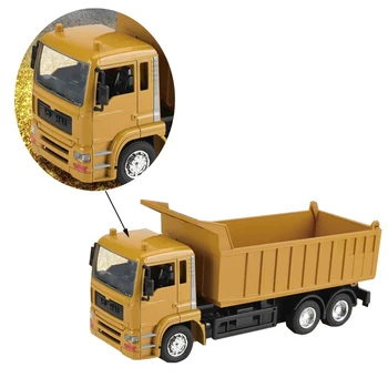 10CH Dump Truck RC de 2.4 HZ Control Remoto Hidráulico de Volcado de la Ingeniería del Vehículo Eléctrico Cargador de Regalo Transportador para los Niños 148515