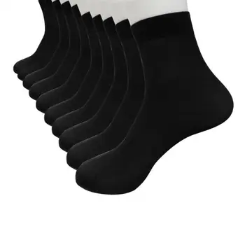 10Pair Malla Sólida de los Hombres Calcetines de Fibra de Bambú de Calcetines de los Hombres de Verano Transpirable Ultra-delgado Elástico de Seda Corto Tobillo Barco Calcetines de 3 Colores