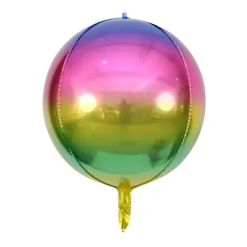 10pcs 22inch 4D Discoteca arco iris Globo de Color de Degradado Globo de Helio de Cumpleaños de la Fiesta de la Boda Decoración de la Ducha del Bebé Suministros