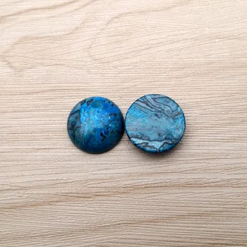 10pcs azul ágatas 25 MM redonda Cabujón Piedra Natural Bolas para el DIY de la Joyería Collar de Buena calidad anillo Aretes ningún agujero