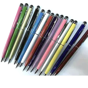 10pcs de Alta sensibilidad 2 en 1 Táctil Capacitiva Stylus Pen con Gel de tinta de Bolígrafo Inteligente Android Teléfono de la PC de la Tableta de Mayorista