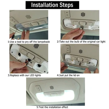 10Pcs de los Accesorios del Coche LED de la Lámpara Interior del Coche Kit de accesorios Para Nissan Qashqai J10 J11 2007-2019 Tronco Luces de Lectura de la Cúpula de Bombillas