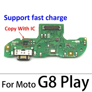 10Pcs/Lot, Conector para base Dock Cargador USB Puerto de Carga Flex Cable Para Motorola Moto G8 / G8 Play / G8 y Piezas de Repuesto