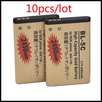 10PCS/LOT de la Batería BL-5C de Reemplazo del Li-ion de la Batería de Litio para Nokia 1000 1010 1100 1108 1110 1111 1112 1116 de la BATERÍA 5C BL5C 1382