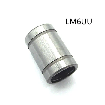 10PCS/lot LM8UU 8mm LM3UU LM4UU LM5UU LM6UU LM10UU LM12UU LM16UU LM20UU lineal buje del CNC del Cojinete de la varilla Revestimiento del eje de las Partes