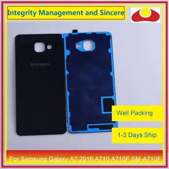 10Pcs/lot Para Samsung Galaxy A7 2016 A710 A710F SM-A710F de la Vivienda de la Batería de la Puerta Trasera Cubierta de la caja del Chasis Sustitución de la carcasa