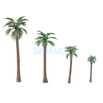 10pcs Modelo de Árboles de Palma de Coco 1/100 11cm 1/65 14cm