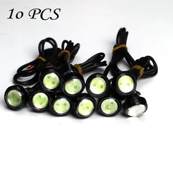 10PCS / Pack 23/18 MM Coche Ojo de Águila DRL Led Luces de circulación Diurna LED de 12V de Copia de seguridad de Revertir el Estacionamiento de la Señal de Automóviles Lámparas