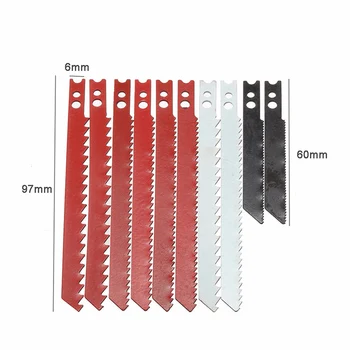 10pcs sierra de calar con Hojas Conjunto para blanco y Negro y Decker Sierra Caladora de Metal de Plástico de Madera Cuchillas