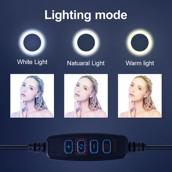 10pulgadas LED Selfie Anillo de Luz Con 160 CM de Fotografía con Trípode Luz USB anillo de luz LED de la Lámpara para la Fotografía de Vídeo de Maquillaje de Youtube