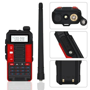 10W Baofeng UV-5R MAX Walkie Talkie UV5R max de Banda Dual de Dos vías de Radio UHF VHF Transceptor USB para Cargar la Caza de Jamón de Radio Transmitte 49292