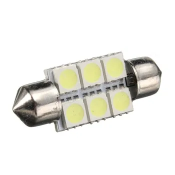 10X Coche led de la guirnalda de luz 6 LED SMD 36MM 5050 Auto bombillas de fábrica precio de venta