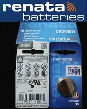 10Xrenata Batería de litio CR2450 3V %100 original de la marca renata 2450 de la batería para