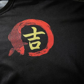 11 BYBB OSCURO Kanji Estilo de la Carpa de Impresión de la Camiseta de Verano Divertido Patrón de Manga Corta de los Hombres de Hip Hop Ropa Casual Camiseta camisetas JQ05