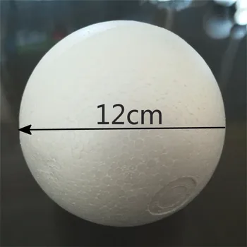 12 cm 6PCS Blanco Modelado de Artesanía de Espuma de Poliestireno de Bolas de bola de Navidad decoraciones de 120mm / 4.724 pulgadas