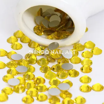 1440pcs el citrino color de la No Revisión de las planas diamantes de Imitación para las Uñas 3D Decoración de Uñas de Arte de Brillo de Cristal