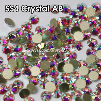 1440pcs/lote ss4 (1.4~1.6 mm) Cristal AB Rhinestone para el Arte del Clavo de la parte Posterior Plana de la No Revisión de Pegamento de Uñas de Arte de diamantes de Imitación