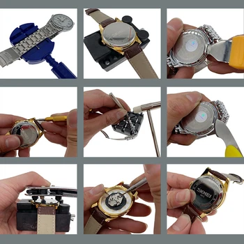 147pcs/set de Reparación de relojes de Kit de Herramienta de la caja del Reloj de Abridor de Enlace Remover Destornillador de Reparación de Herramientas Kit de Herramientas de Relojero 45784