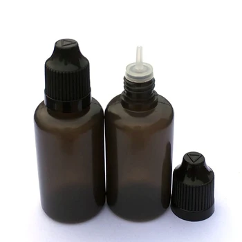 150Pcs Negro 5 ml 10 ml 30 ml PE Gotero de Plástico de la Botella de la Botella Con Tapa a prueba de Niños y de largo de la punta de los Ojos E la Botella de Líquido