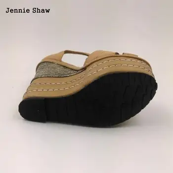 16cm de Alto Talones Sandalias de las Mujeres Sandalias de Plataforma Color Caramelo Zapatos Para las Mujeres Sys-1114
