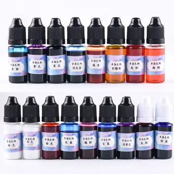 17 Color Pigmento de la Tinta Kit de Líquido Colorante de la Tinta del Tinte de Difusión de la Resina para la Fabricación de Joyas B85D
