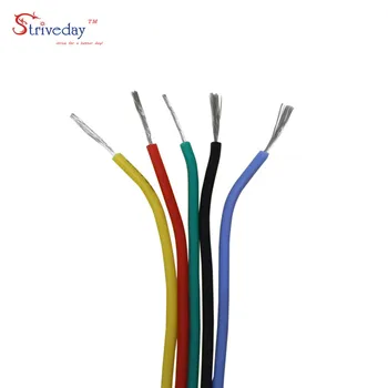 18AWG 50m de Silicona Flexible de Cable de Alambre de 10 colores (cuadro 1+cuadro 2 Alambre Trenzado Kit) de cables Eléctricos de Cobre Estañado de la línea de BRICOLAJE