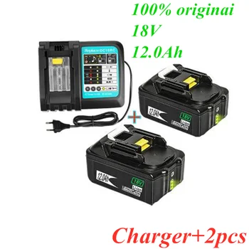18V 12.0 Ricaricabile Battery12000mAh Li-Ion di Batteria Della Batteria Potere por MAKITA BL1880 BL1860 BL1830 + 3A Caricatore