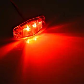 1par de 12V LED Rojo Sumergible Plaza de Camión de Remolque Luces de Cola con 6 piezas de Ámbar lado marcador de Luz y 2Pcs lado Rojo marcador de la Luz