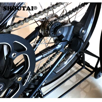 1pc de Bicicletas de Fibra de Carbono de la Cadena de Protector de Bicicletas Fram Junta de la Cubierta De Piezas de Bicicleta Plegable Brompton